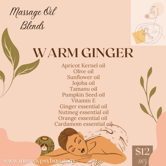 Massage oils -- Warm Ginger